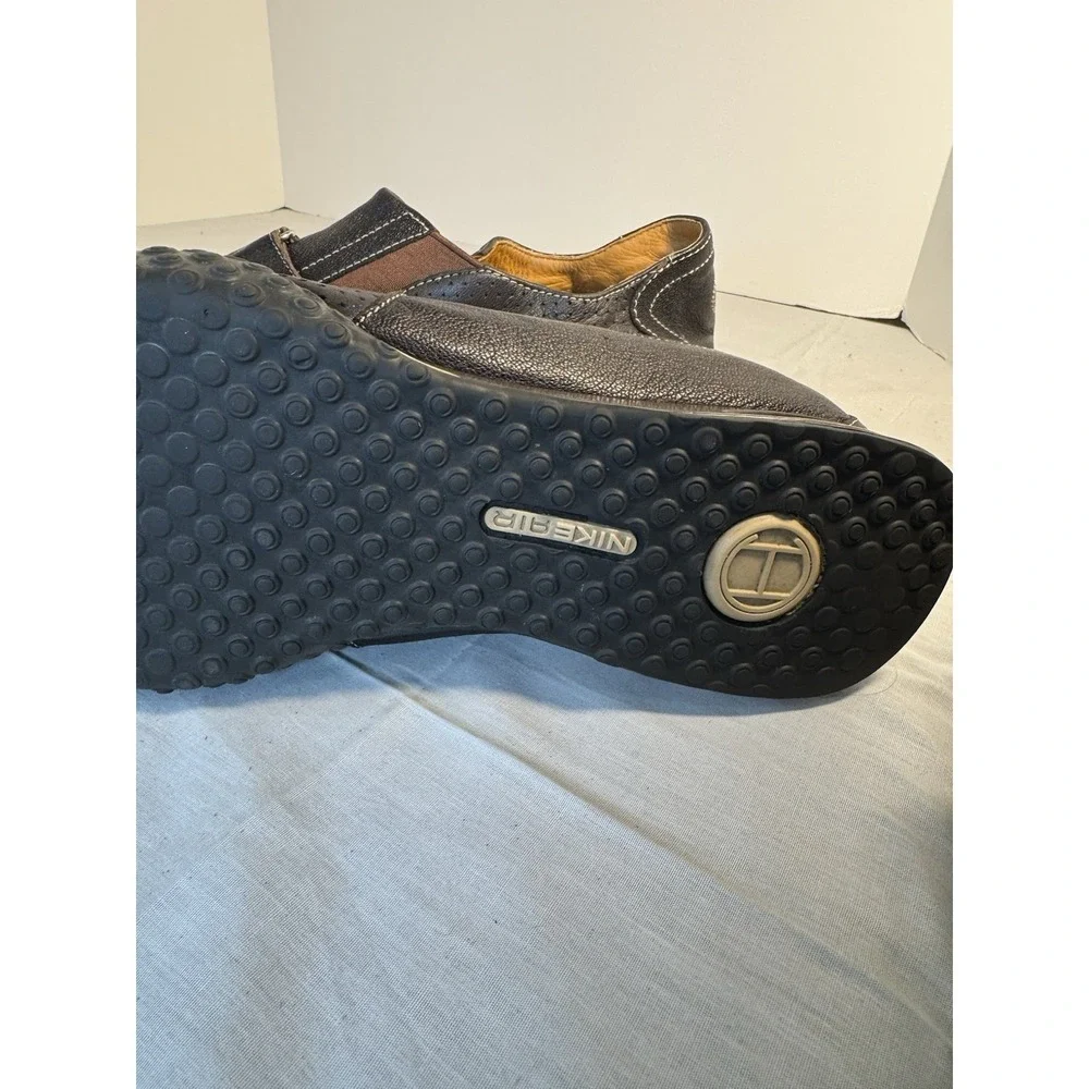 Cole Hann & Nike Collab Leather Loafers Shoes Brown Perforated Strap Size 10M